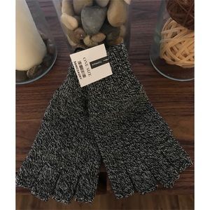 Topman- Grey Knitted Fingerless Gloves